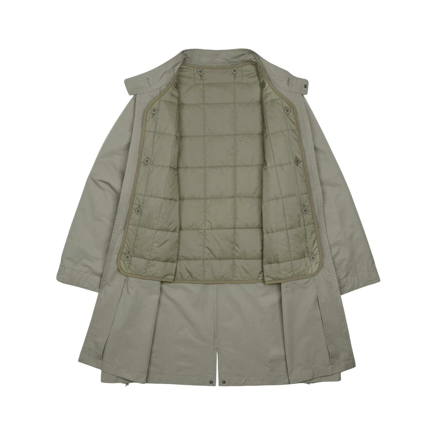 Zipper Field Parka - Grey Beige
