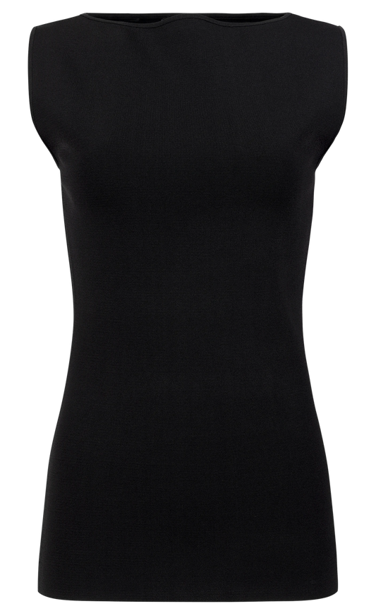 Boat Neck Top - Black