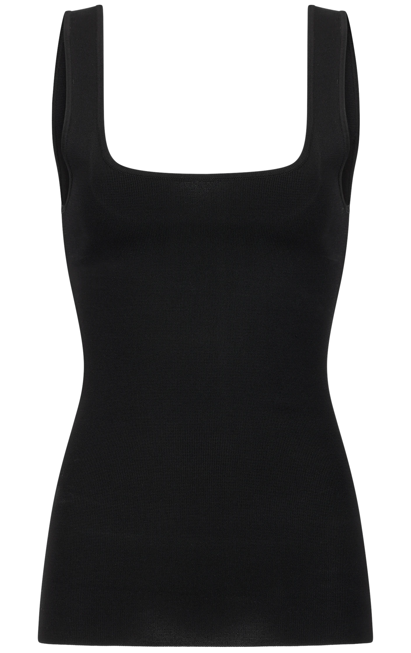 Square Neck Top - Black