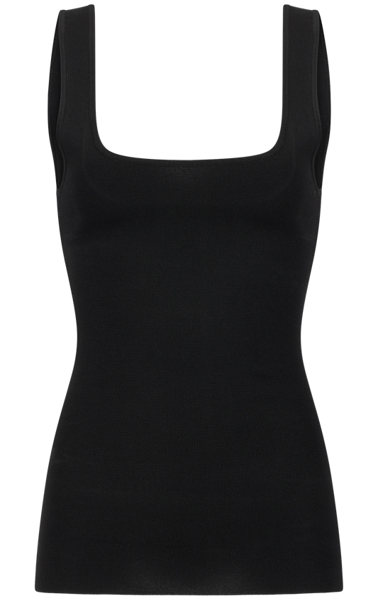 Square Neck Top - Black