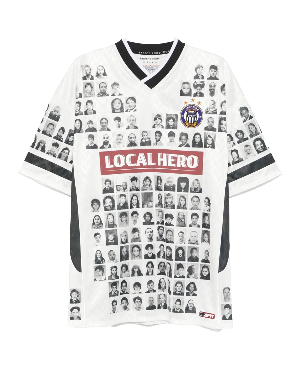 ウェア Martine Rose SS25 PRINTED FOOTBALL TOP Martine Rose - Printed Football Top - White Faces – Xhibition