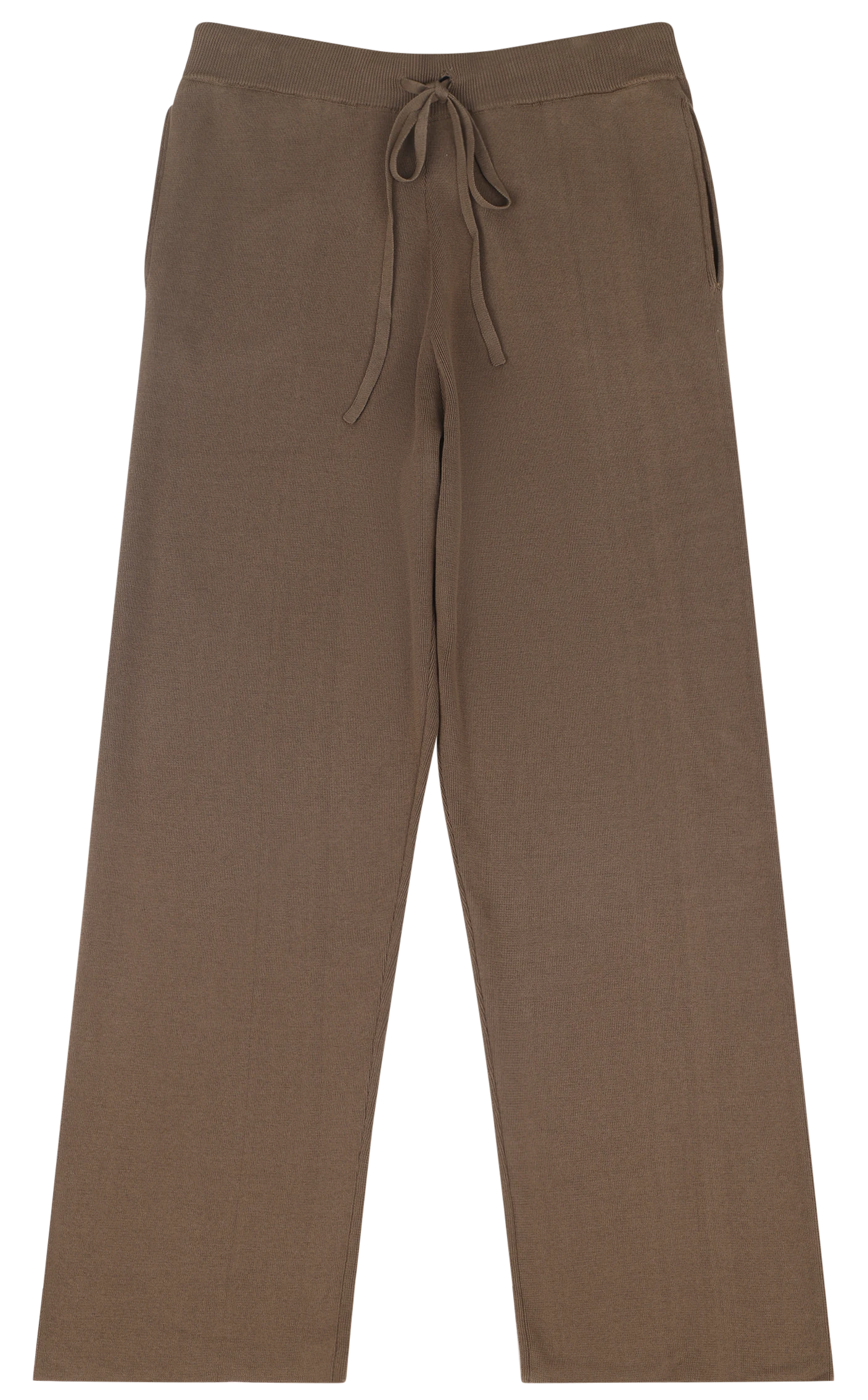 Straight Leg Knit Pant - Light Brown