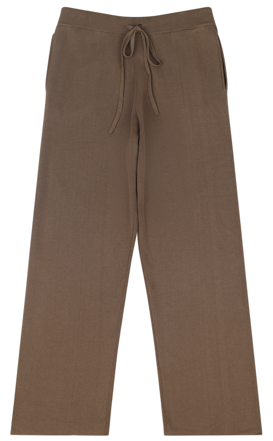 Straight Leg Knit Pant - Light Brown