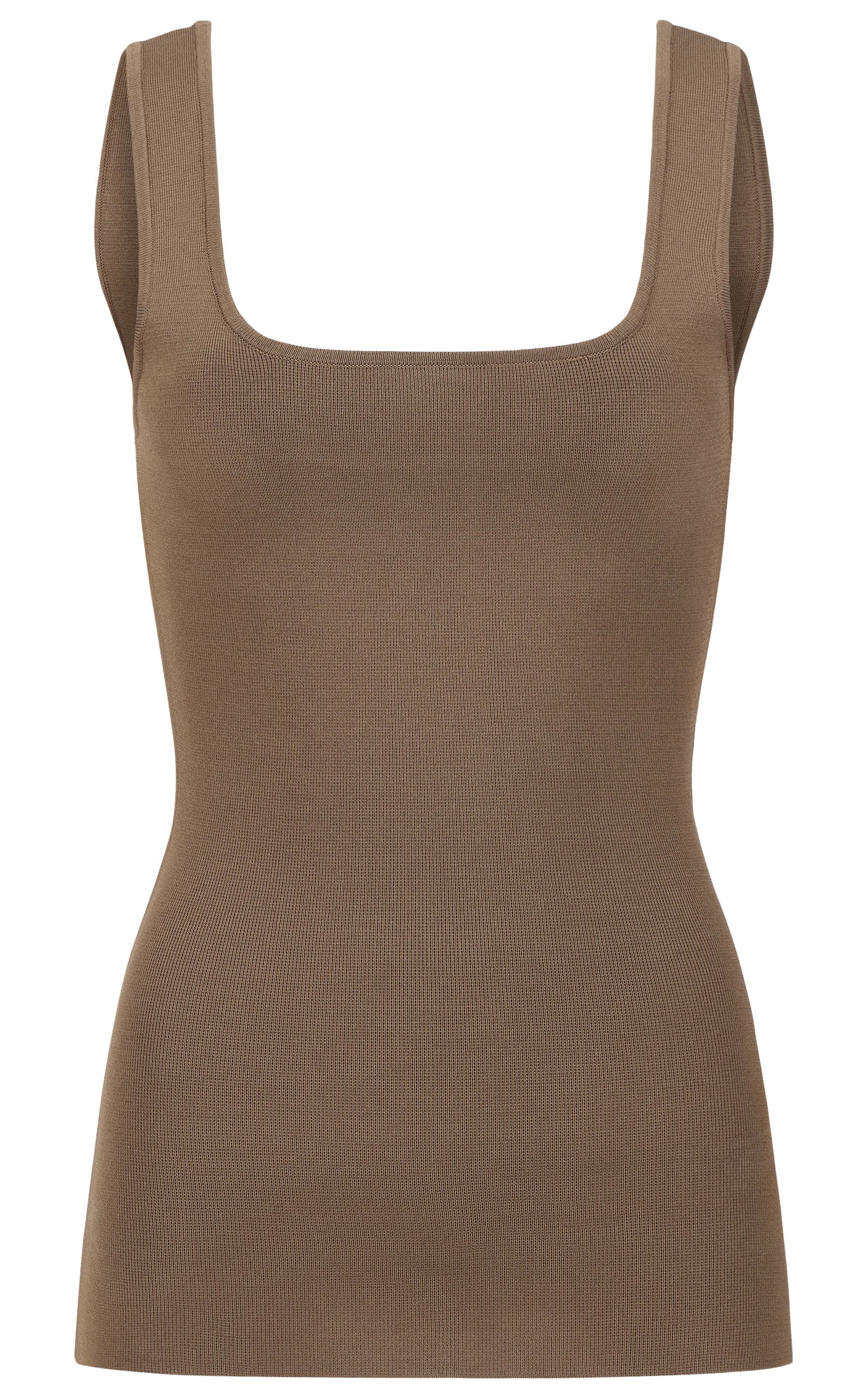 Square Neck Top - Tan