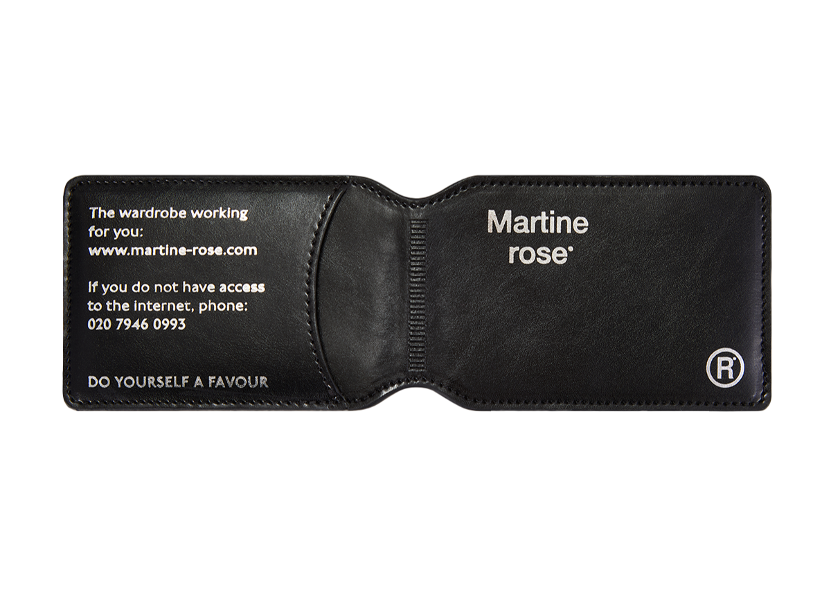 Logo-Foil Embossed Leather Card Holder