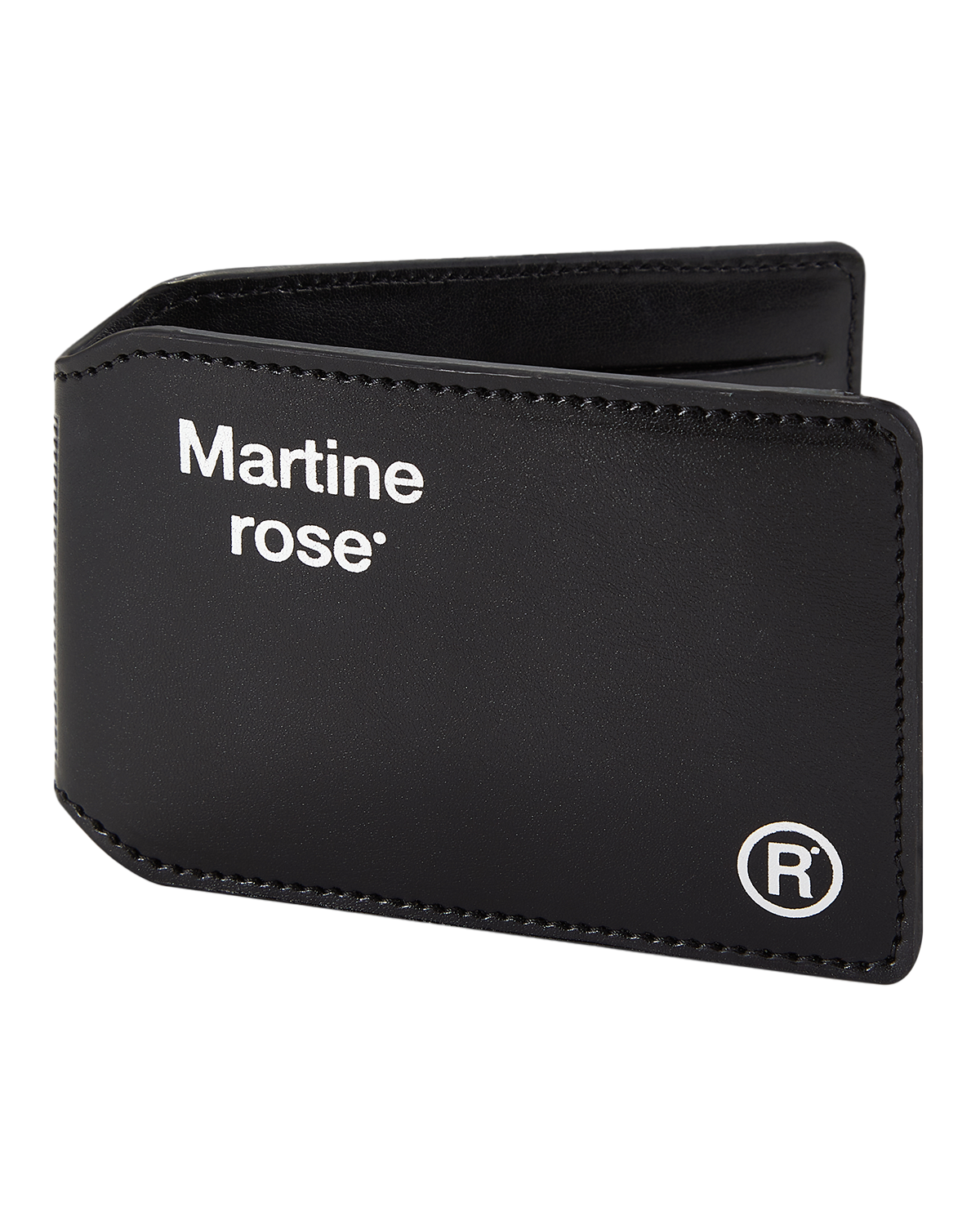 Logo-Foil Embossed Leather Card Holder