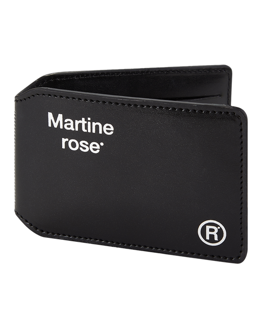 Logo-Foil Embossed Leather Card Holder