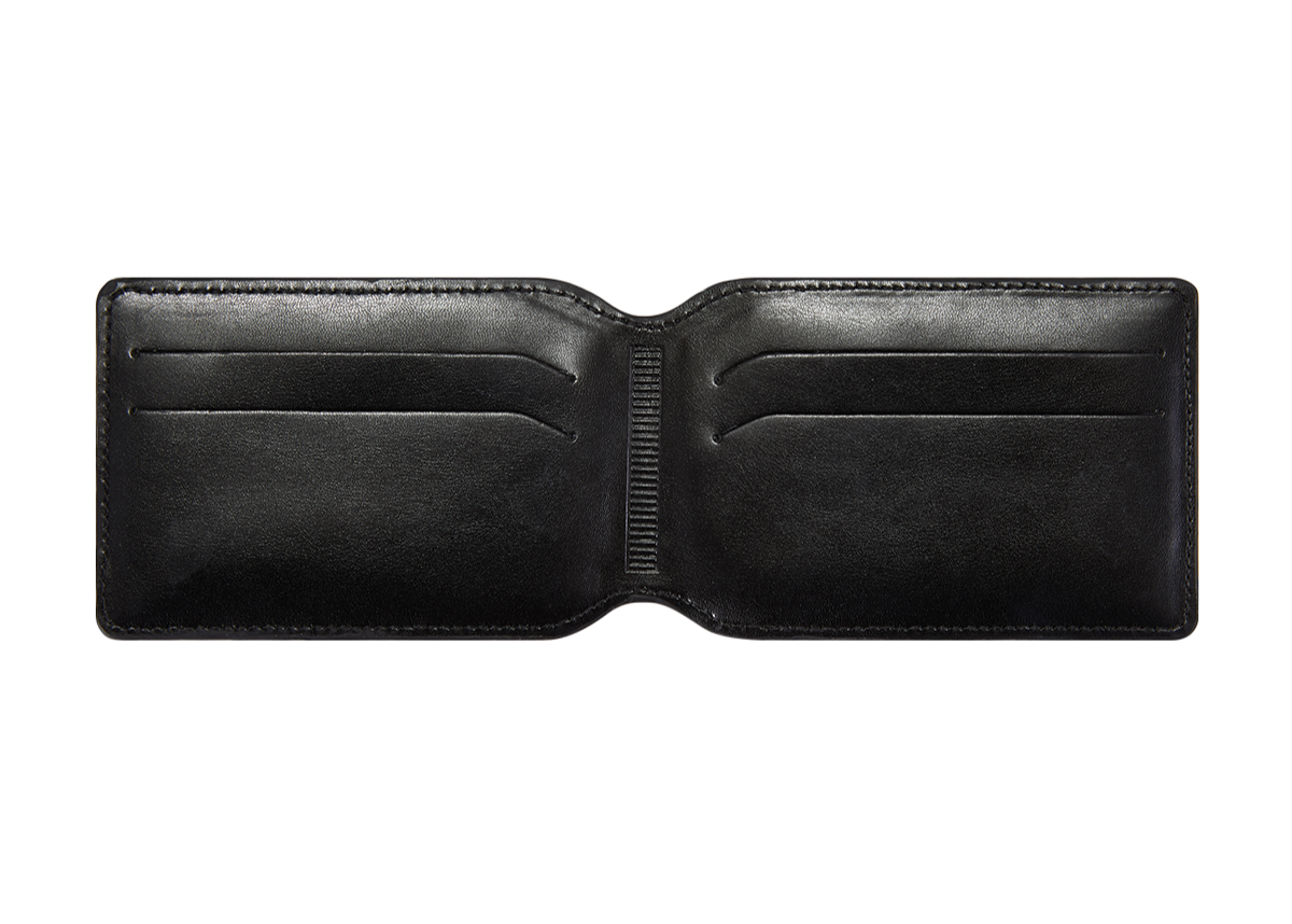 Logo-Foil Embossed Leather Card Holder