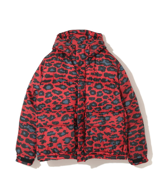 Graphic Leopard Print Puffer Jacket